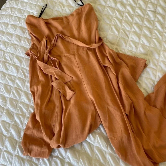 Olía strapless open slit jumpsuit - Picture 1 of 7